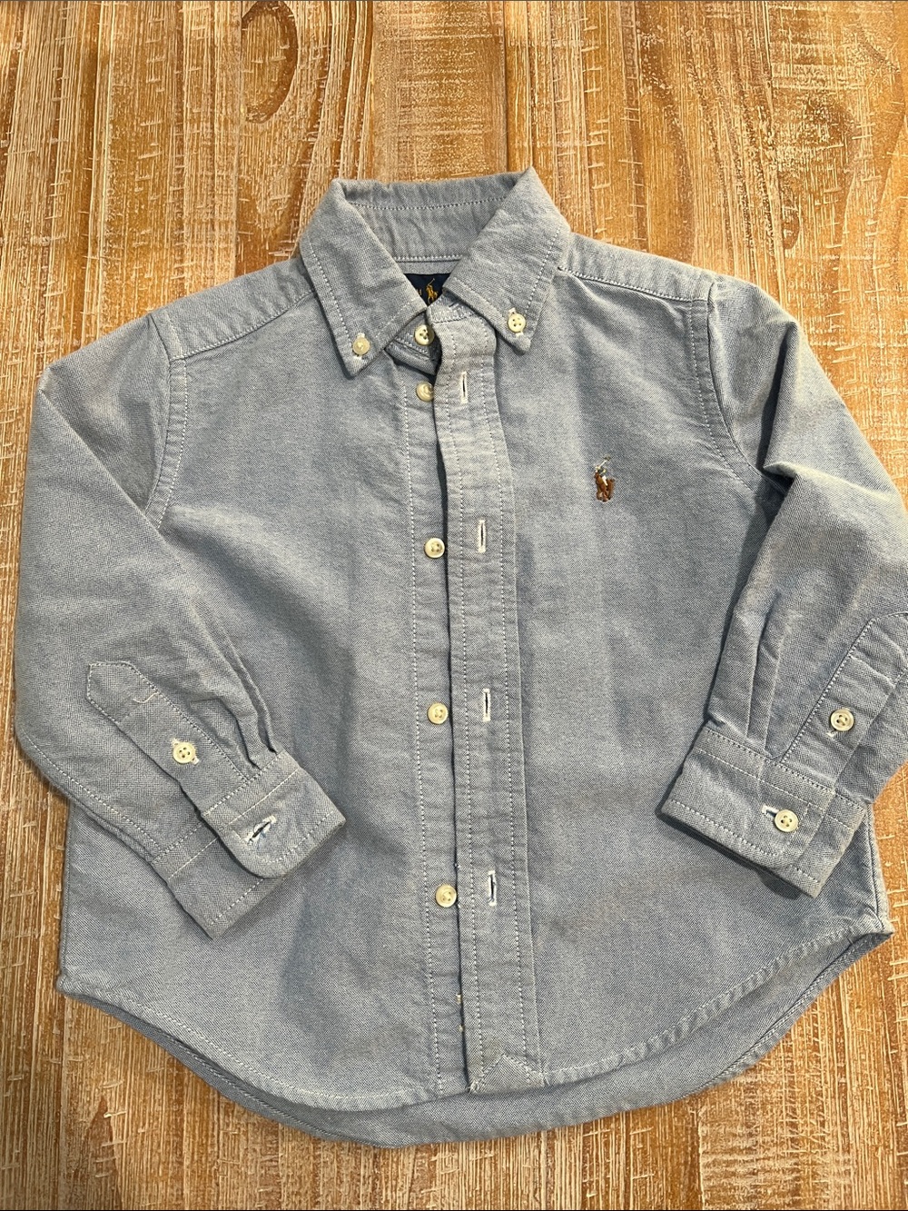 Polo by Ralph Lauren Light Blue Button-Down Oxford Shirt - Kids